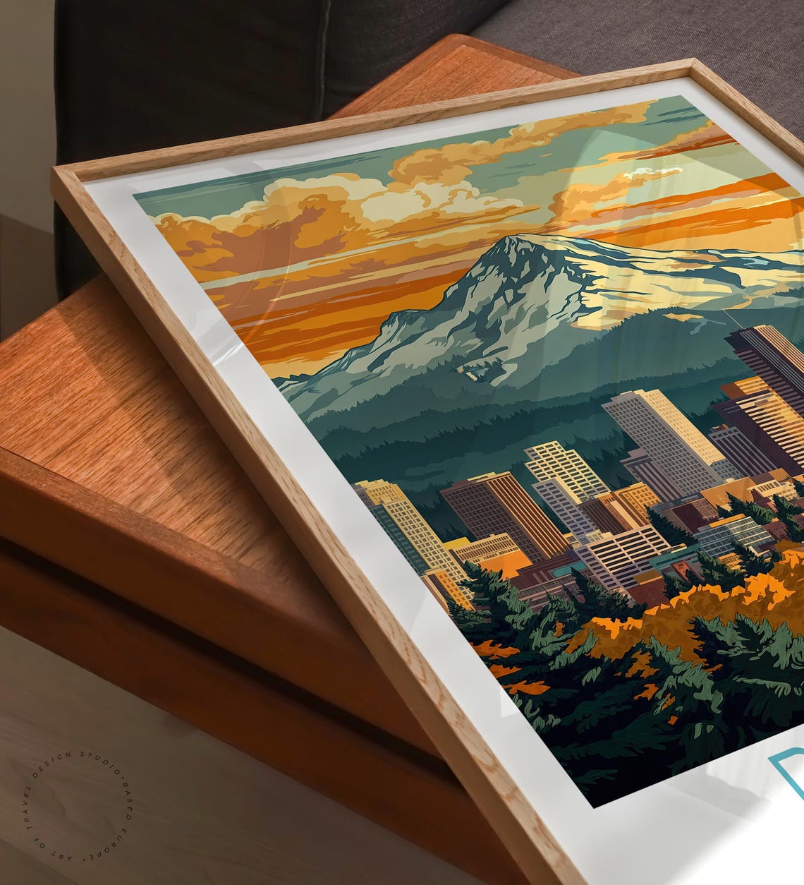 Portland Oregon Travel Poster Oregon Wall Art Portland Oregon Print Wedding Gifts Travel Home Decor Birthday Present - Image 3