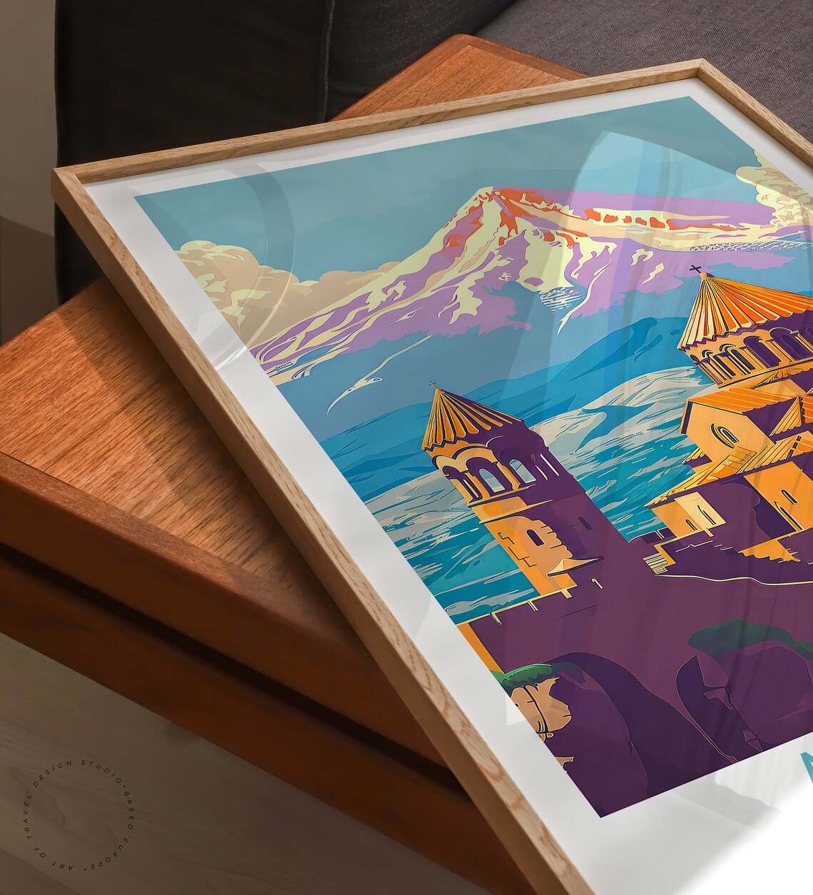 Armenia Travel Poster, Geghard Monastery Wall Art - Image 3