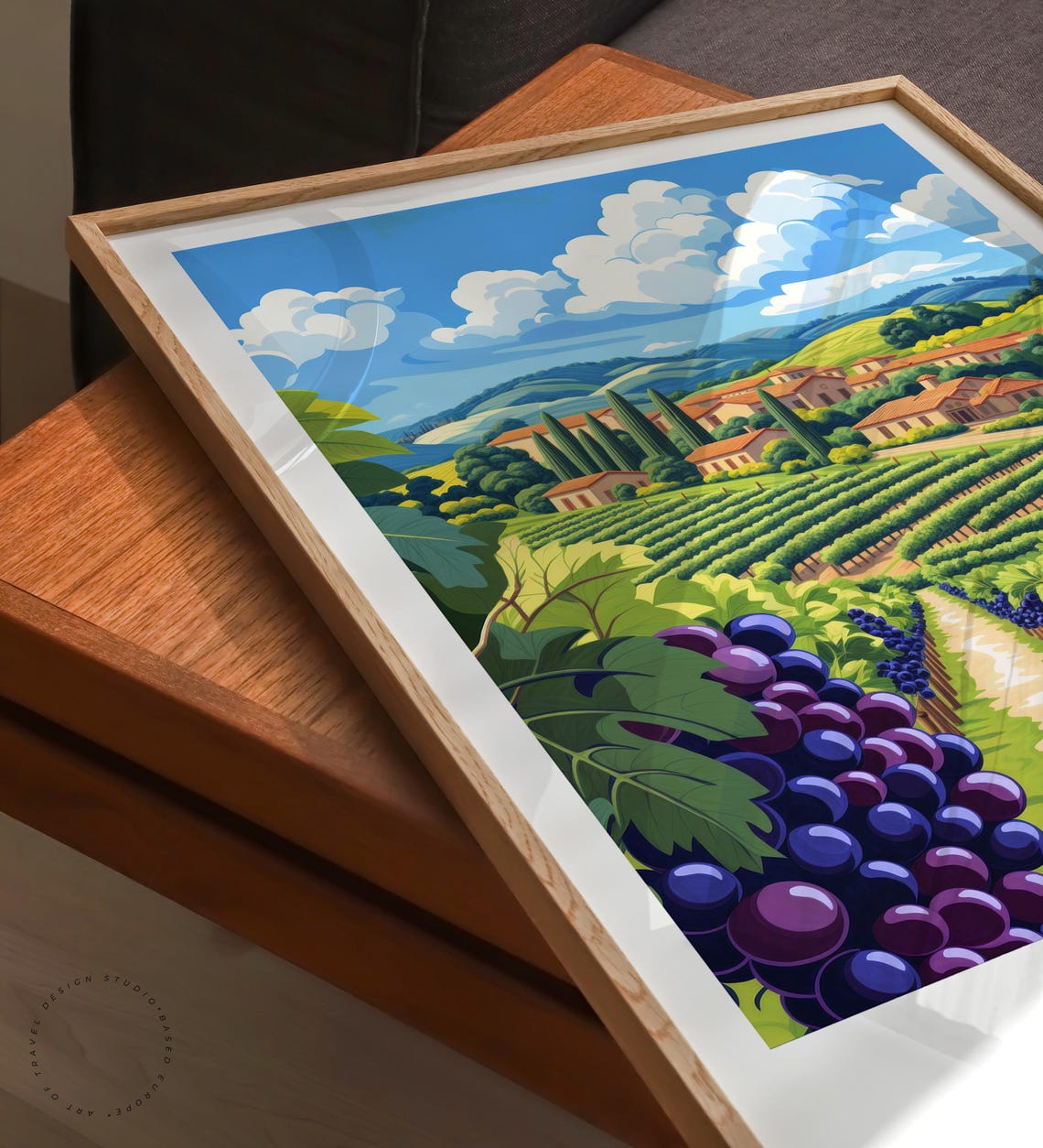 Sonoma California Vineyard Grape Rows Estate Winery Travel Poster - Image 6