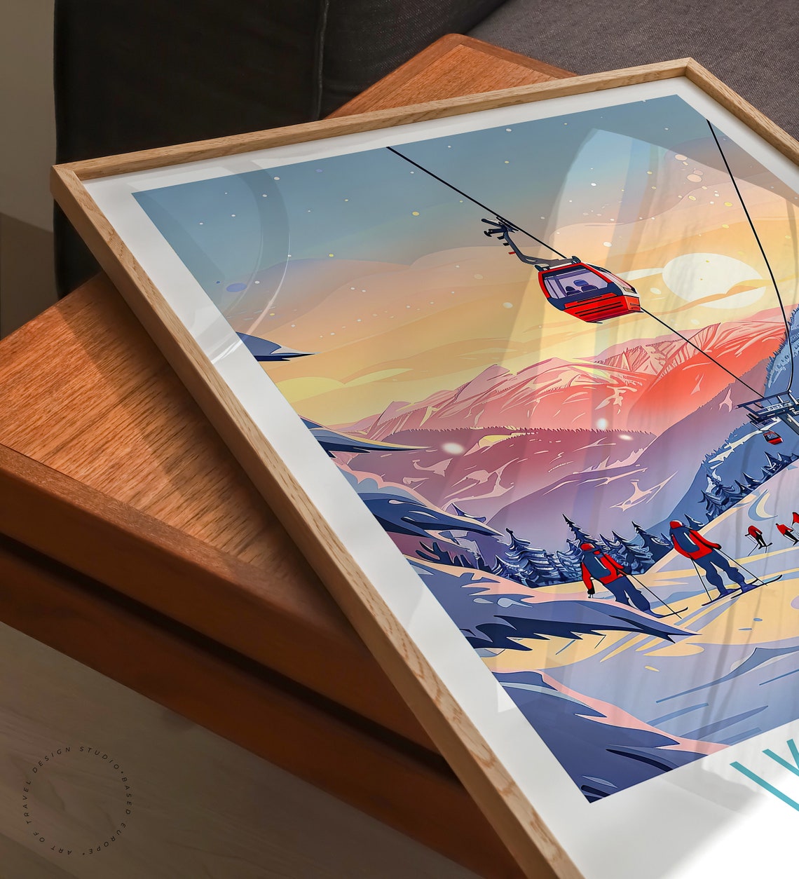 Whistler Travel Print Whistler Ski Resort Poster Canada Travel Wall Art Whistler Canada Decor Whistler Poster Personalised Gifts - Image 3
