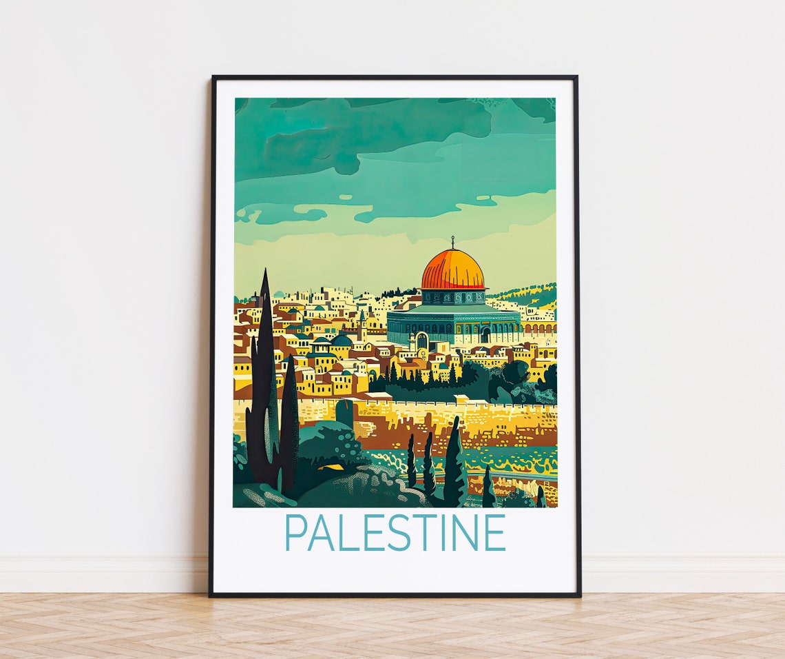 Palestine Travel Poster Palestine Print Palestine Wall Art Palestine Custom Travel Poster Palestine Gifts Personalised Gifts