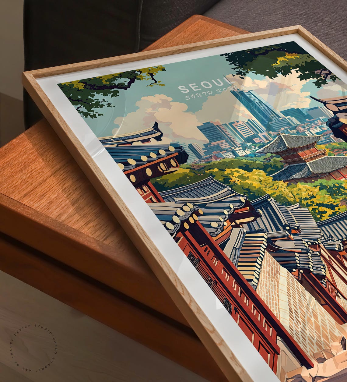 Seoul Travel Poster South Korea City Wall Art Seoul South Korea Travel Print Birthday Gifts Personalised Gifts - Image 3