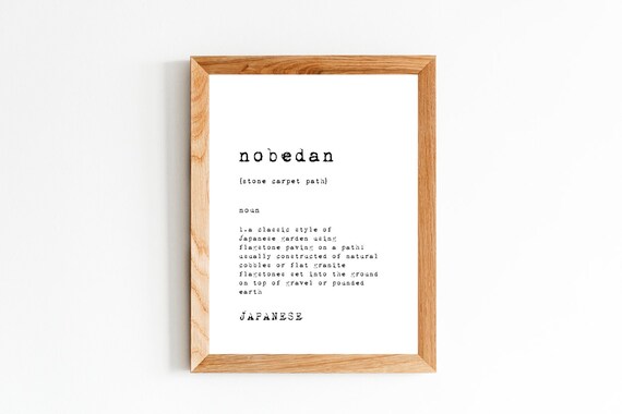 Definition 8x10 Zen Wall Artword Definitionprint Definitionbotanicalwallartjapanesewordblackandwhitehomedecorminimal Printnobedan