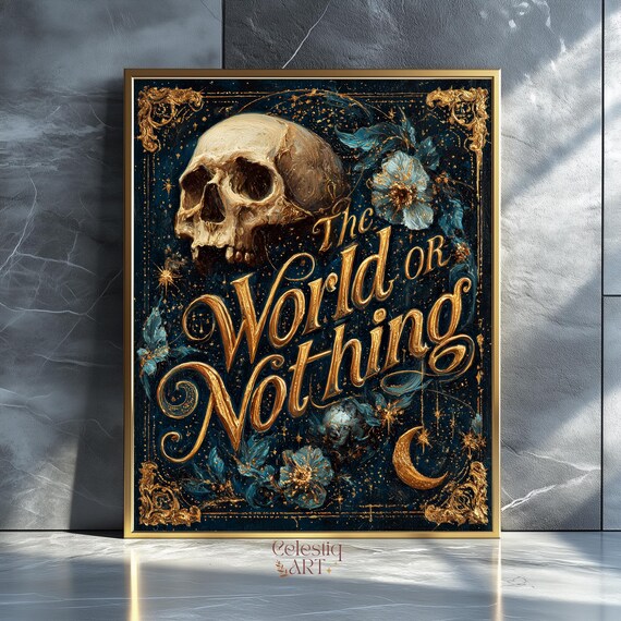 Gothic Skull Art Print Dark Academia Occult Decor