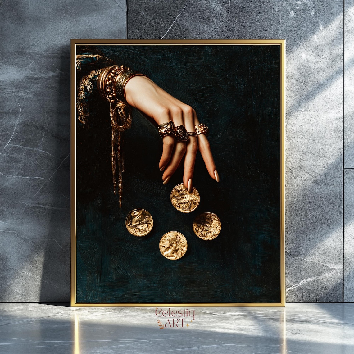 Sorceress Hand Art Print, Witchy Dark Academia
