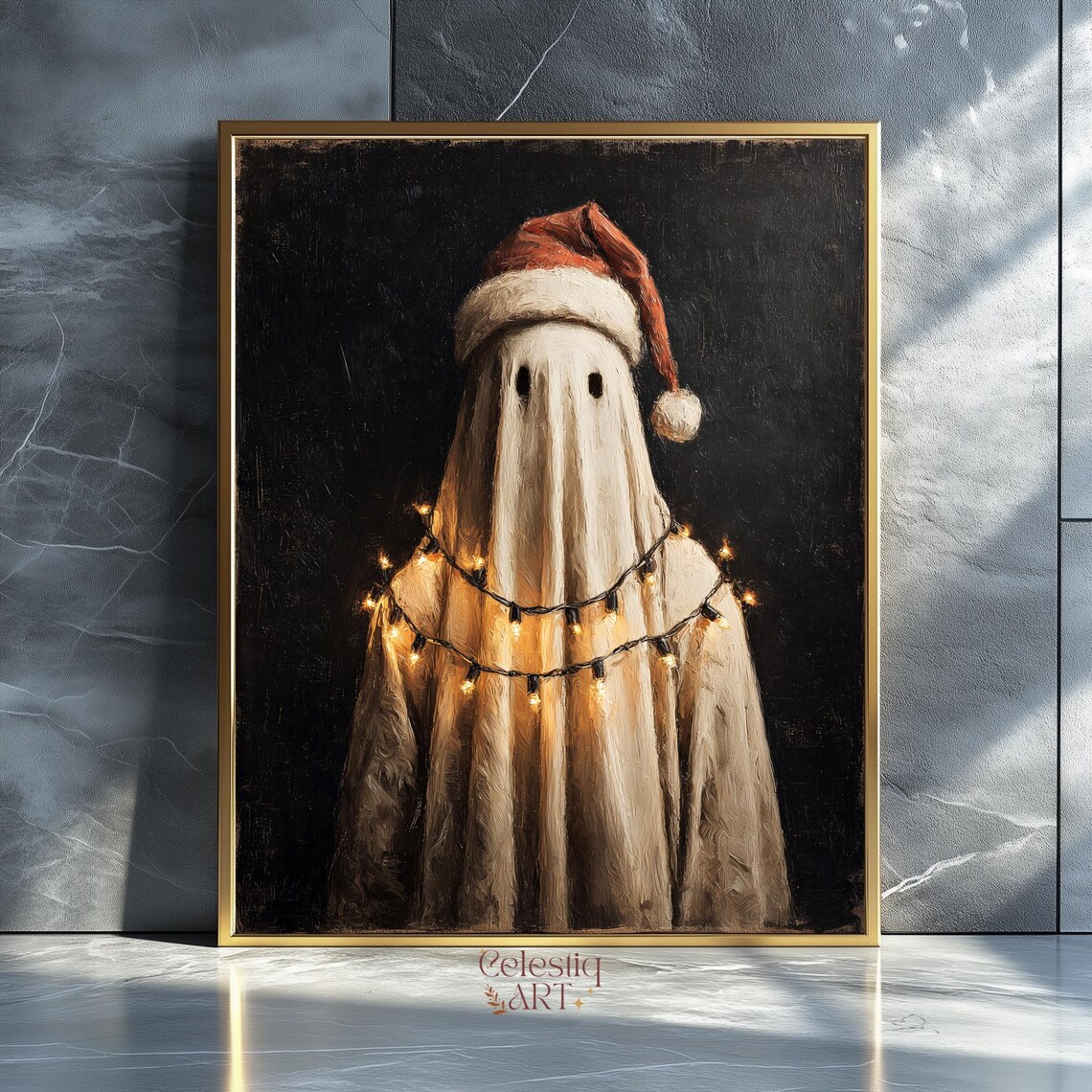 Spooky Christmas Gothic Holiday Art Print