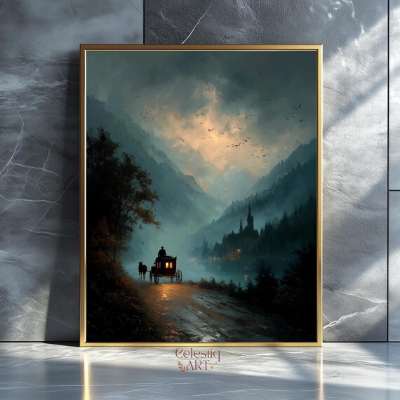 Dracula Castle Print Gothic Dark Academia Wall Art