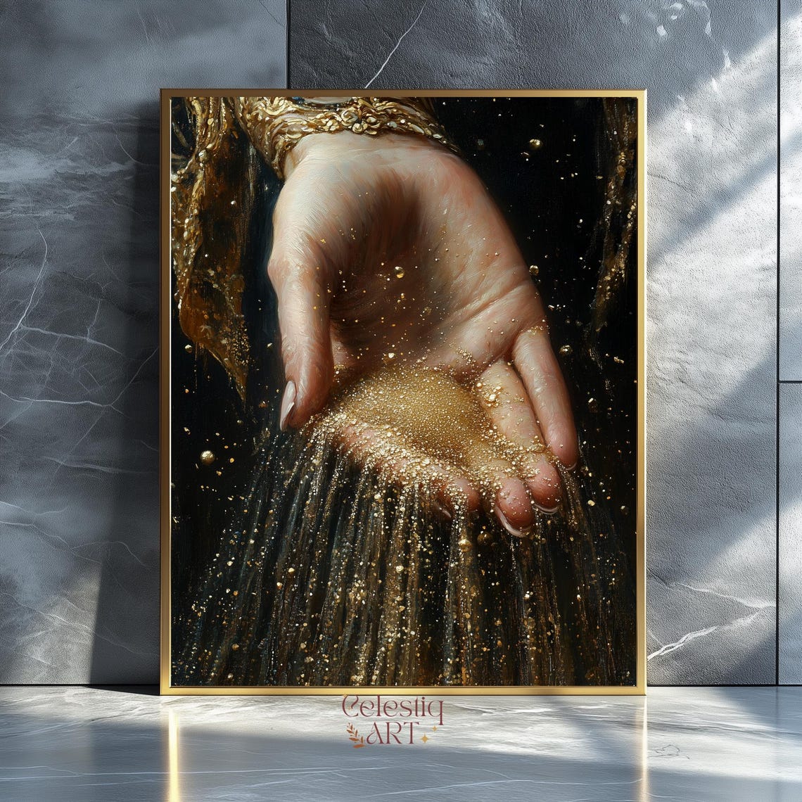 Celestial Hand Stars Print Witchy Ethereal Art