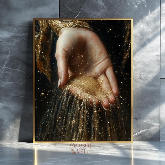 Celestial Hand Stars Print Witchy Ethereal Art