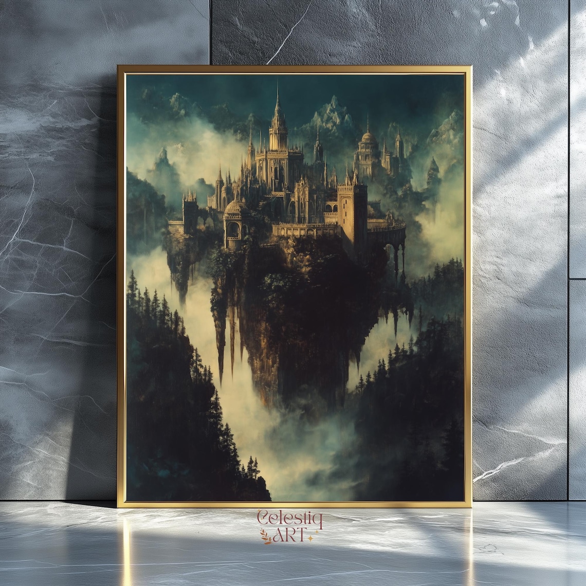 Elven Tree Castle Gothic Fantasy Art Print