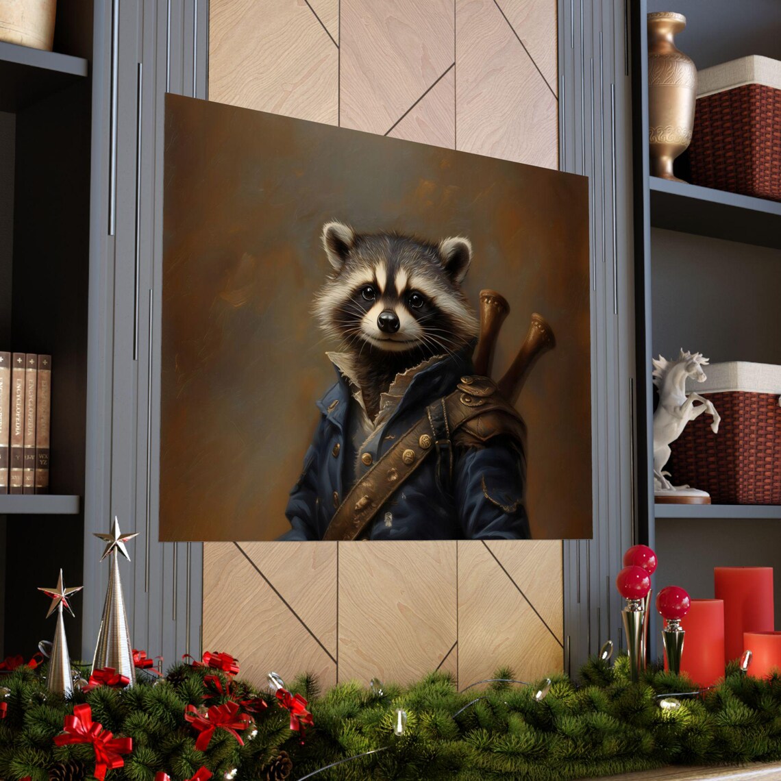 Raccoon Sailor Portrait Victorian Naval Officer Animal Art Print - Image 3