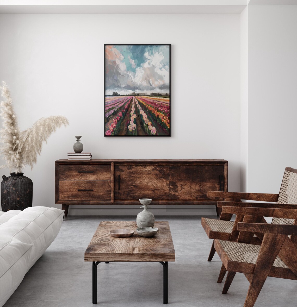 Tulip Field Vintage Botanical Art Print, Amsterdam - Image 3