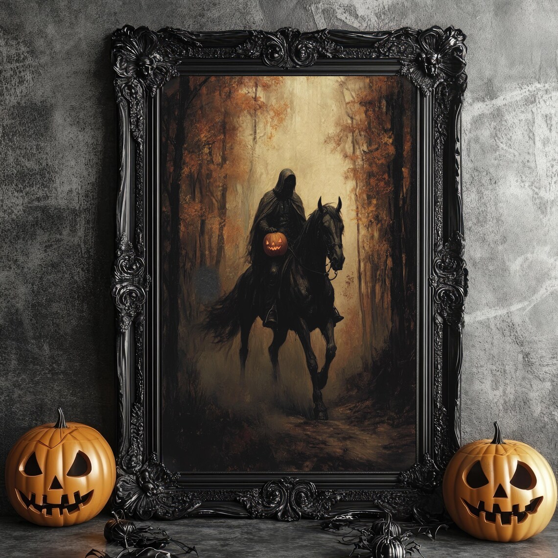 Headless Horseman Halloween Gothic Art Print - Image 4