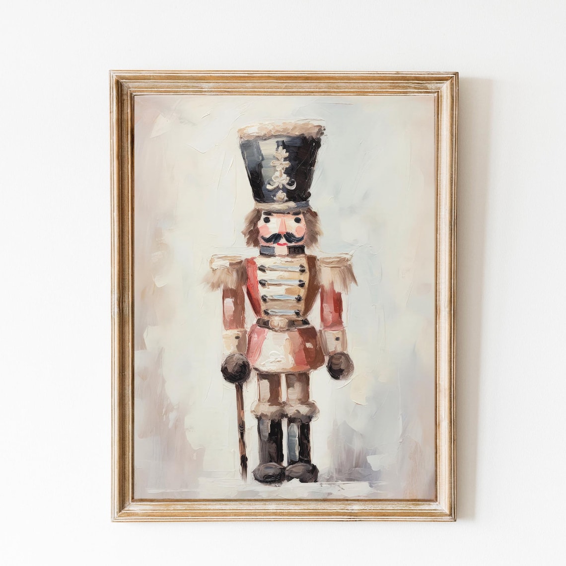 Nutcracker Vintage Holiday Poster, Aesthetic Christmas Decor