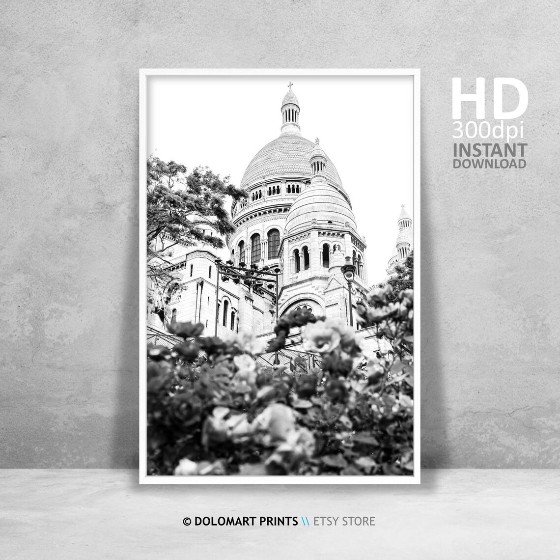 Paris Architecture Photography Print, Black And White