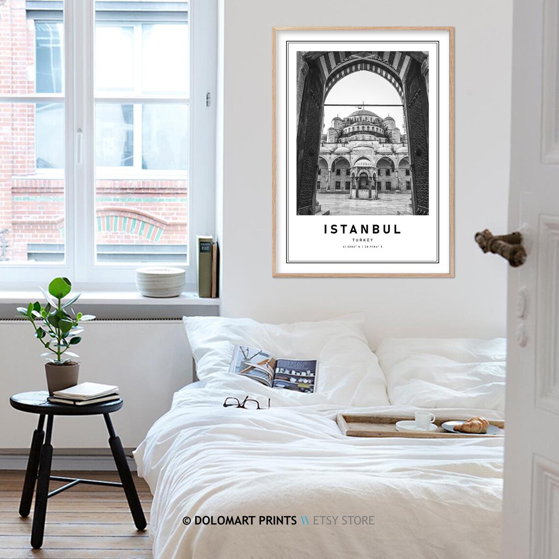 Istanbul Travel Poster, Minimalist Coordinates Print - Image 4