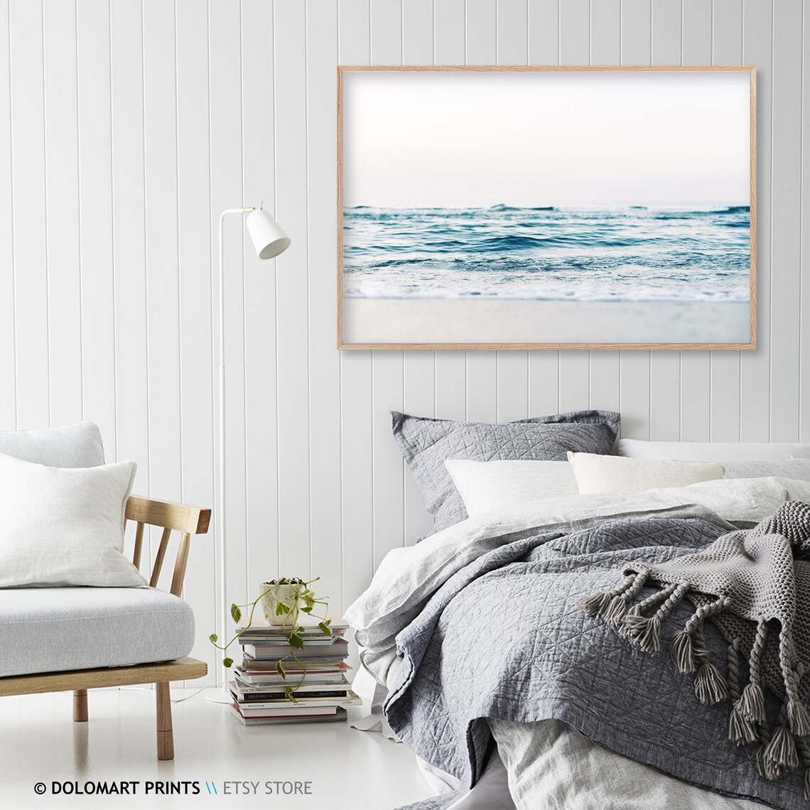 Beach Wall Art Print, Coastal Ocean Waves - Image 2