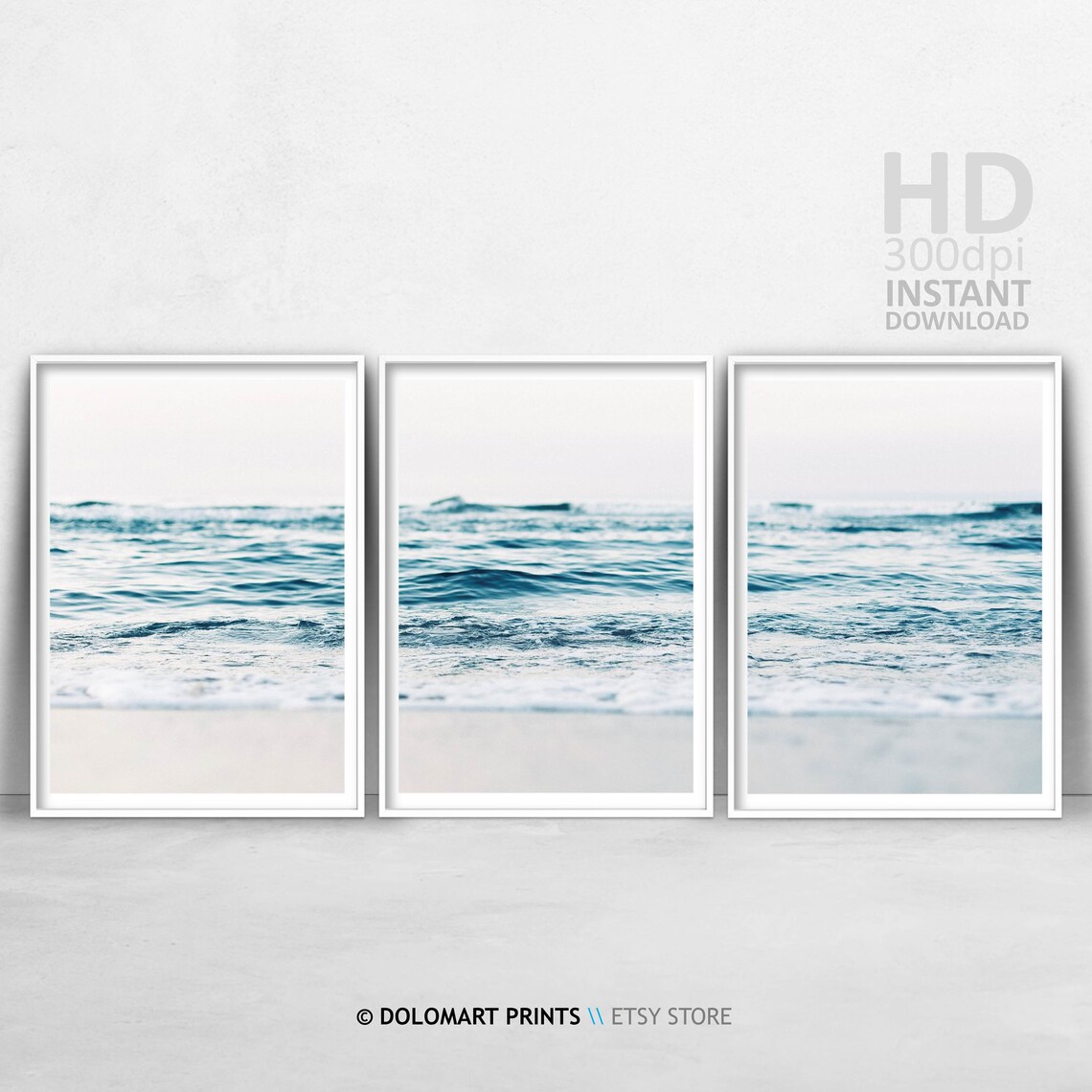 Beach Wall Art Print, Coastal Ocean Waves - Image 3
