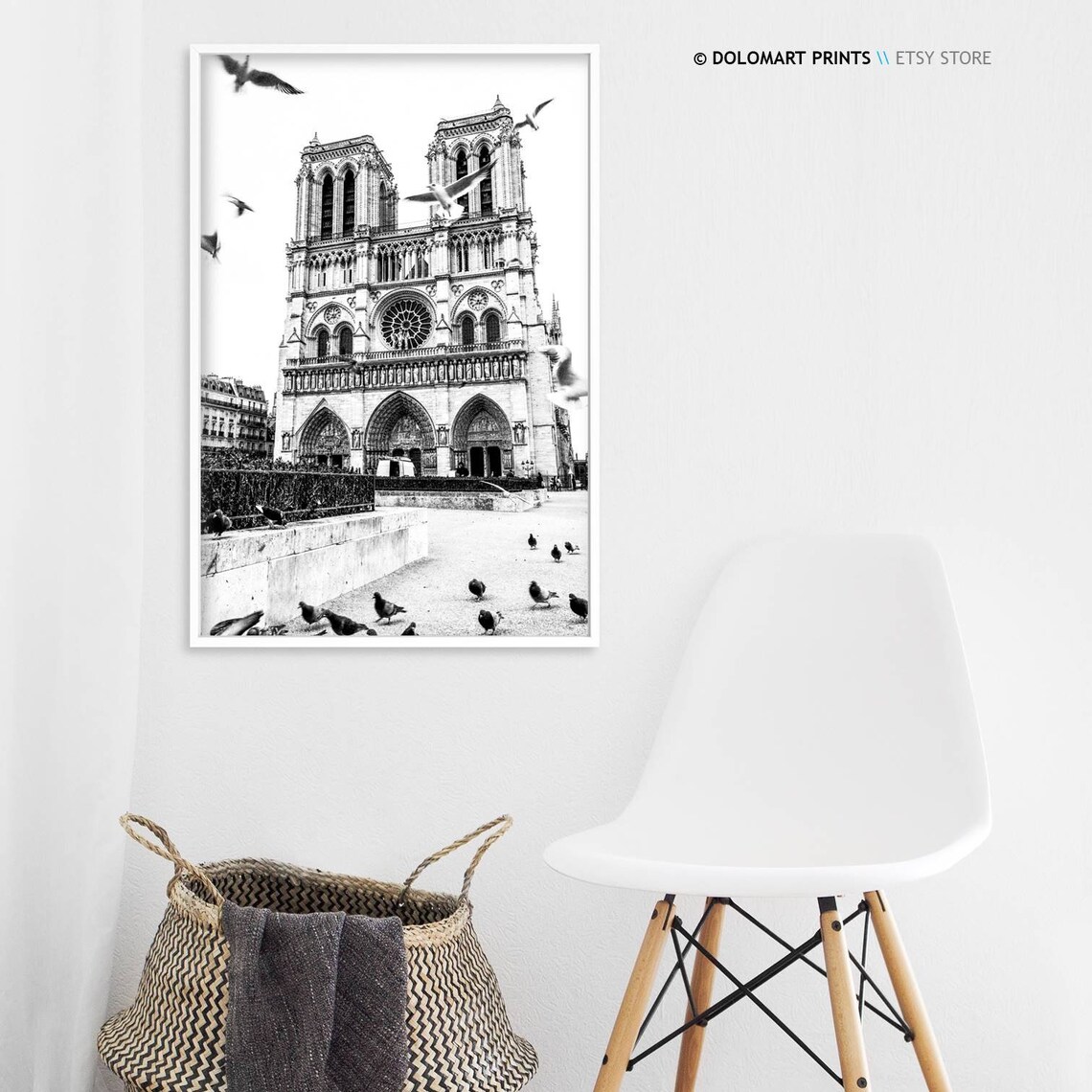 Notre Dame Paris Architecture Travel Poster - Image 3