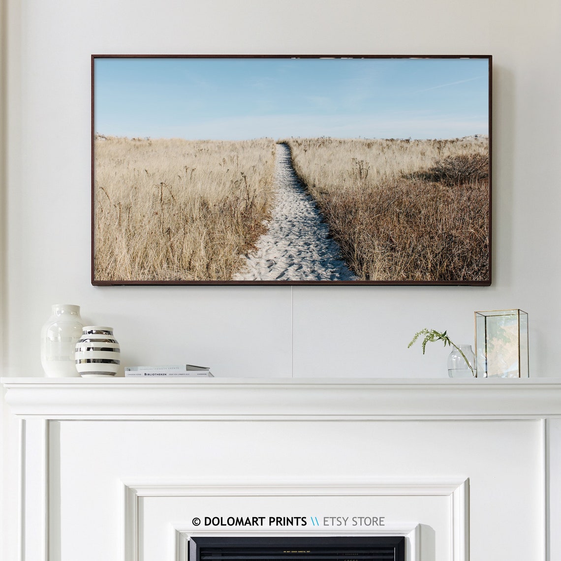 Sandy Dune Path to the Ocean Frame TV Digital Landscape Print - Image 3
