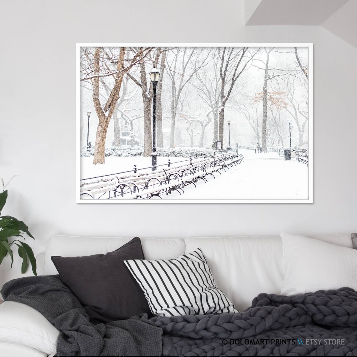 New York Central Park Under Snow Art Print - Image 2