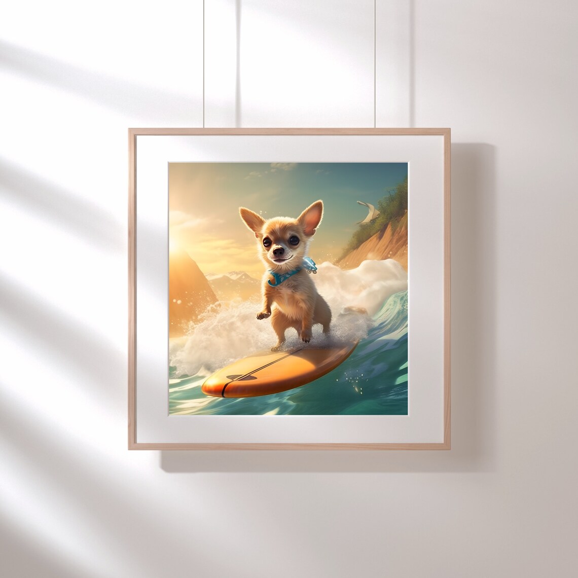 Chihuahua Surfing Dog Poster, Chihuahua Lover Gift - Image 3