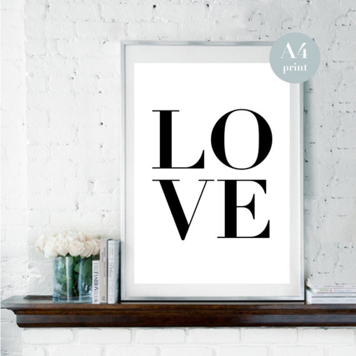 Love Quote Minimalist Black And White Art Print - Image 2