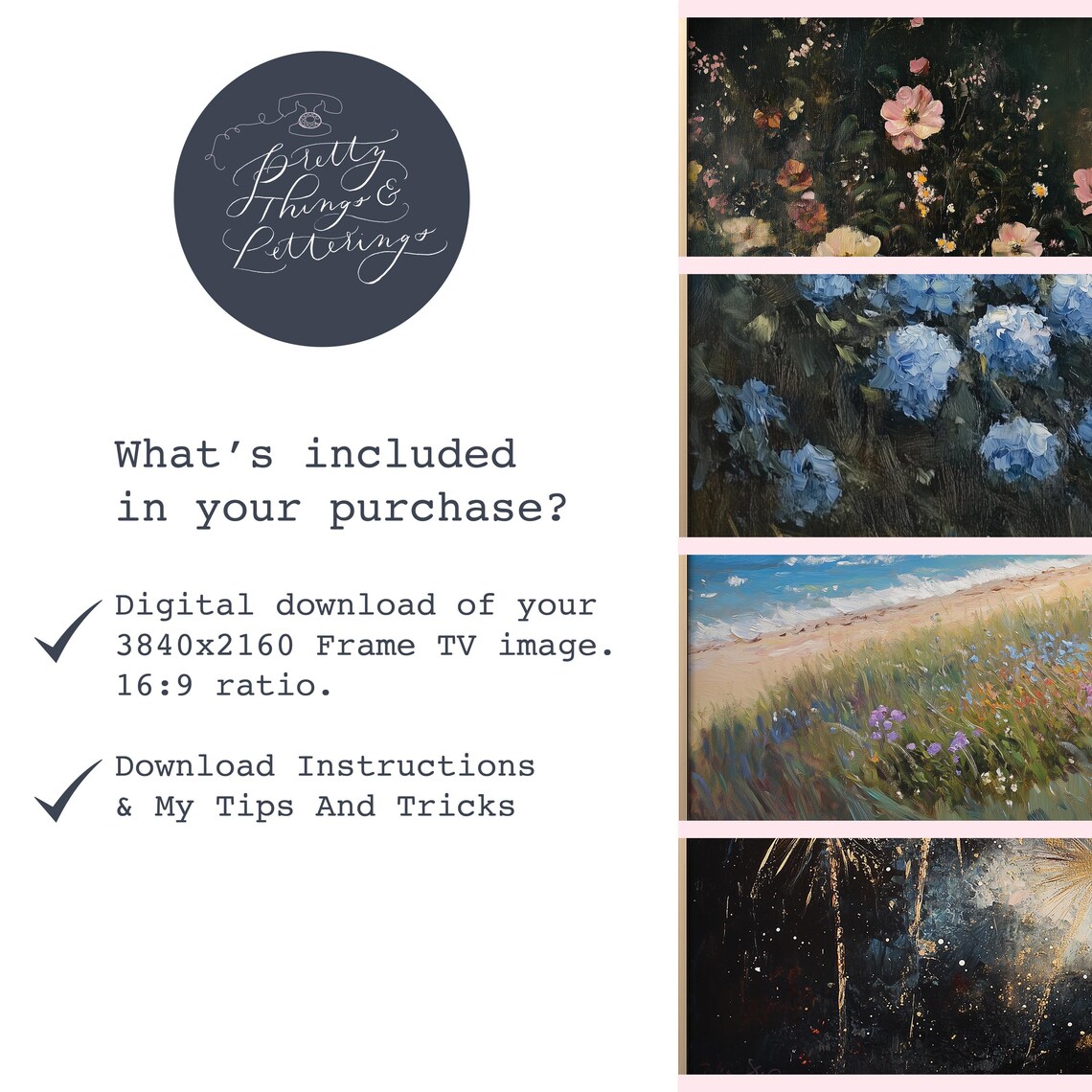 Spring Sailboat Painting Art Print, Floral Landscape - Image 2