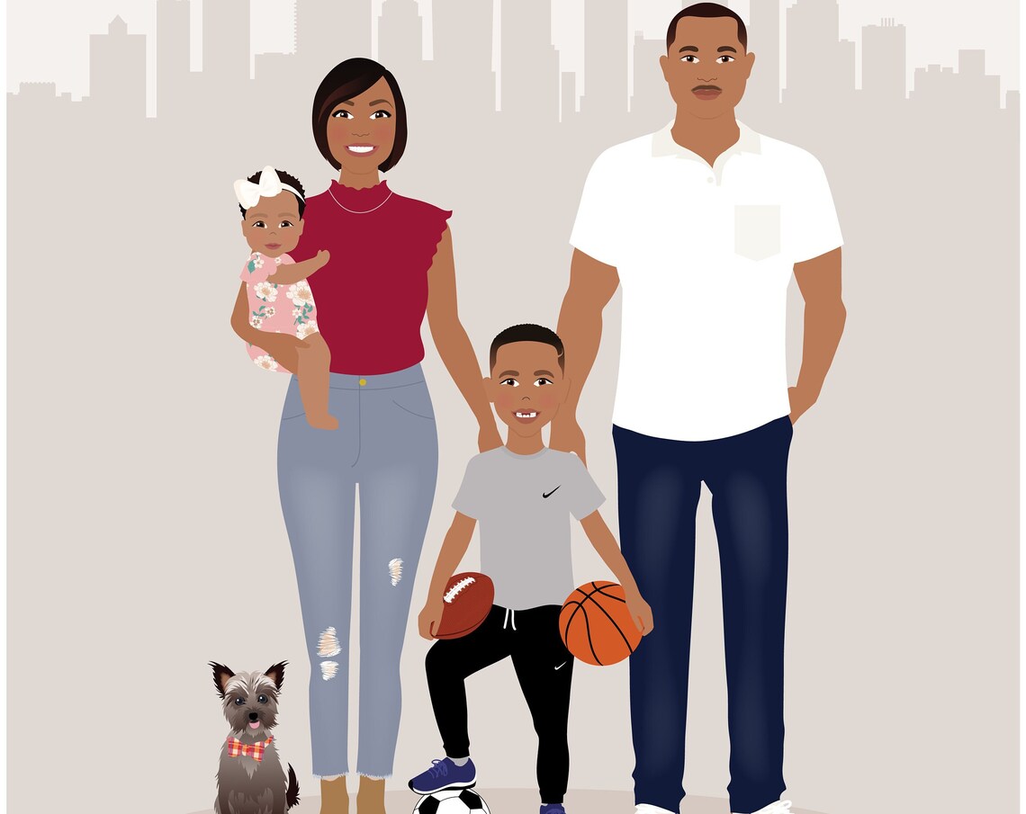 Custom Family Portrait - Personalized Art - Image 5