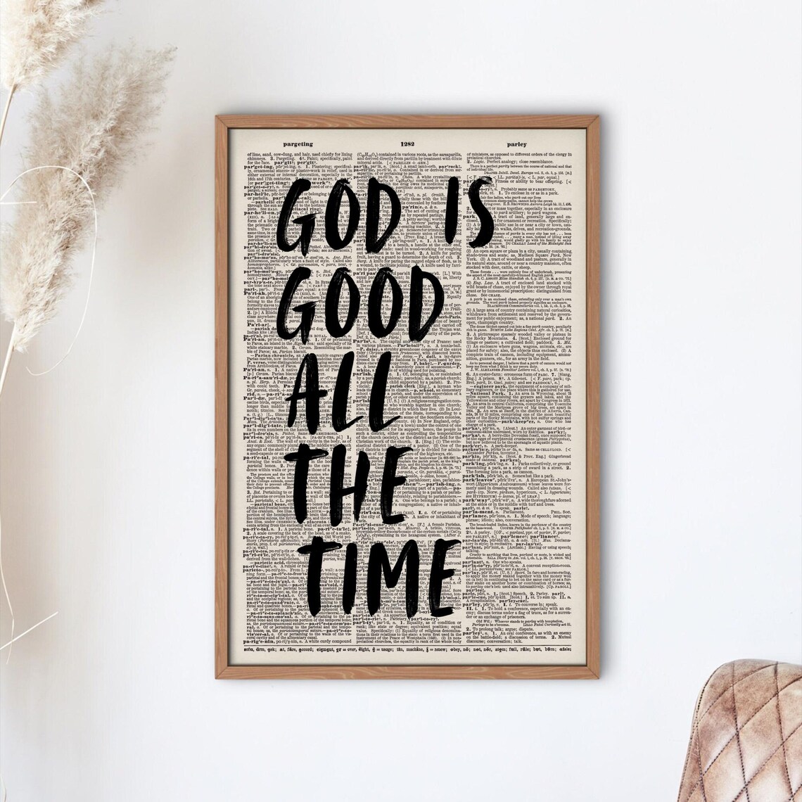 God Is Good All The Time Neutral Christian Art Print