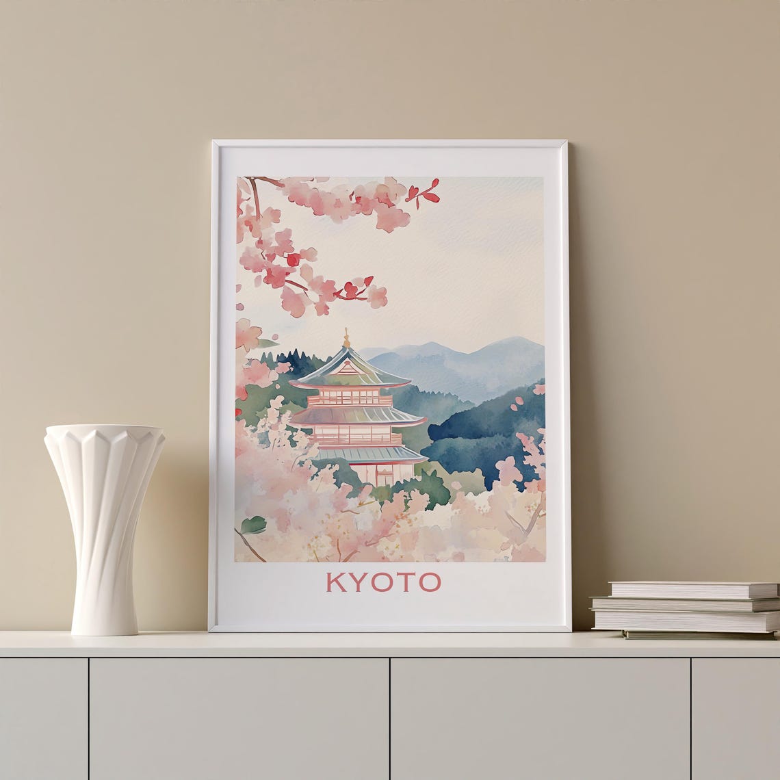 Kyoto Art Print Watercolor Painting Japan Wall Art Cherry Blossom Poster Asian Travel Decor Spring Artwork Home Decor Housewarming Gift - Image 5