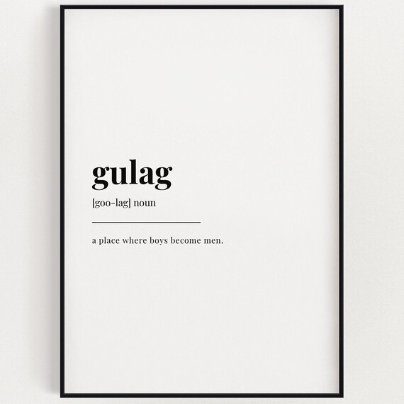Gulag Dictionary Definition Art Print Funny Typographic Wall Decor Gift
