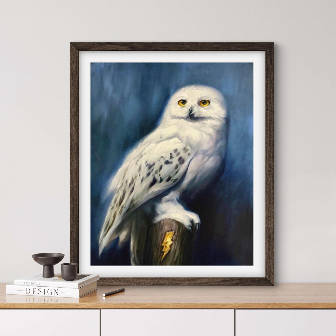Hedwig Snowy Owl Art Print, Bird Wall Art - Image 2