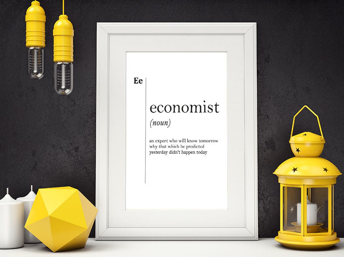 Economist Humorous Dictionary Definition Finance Office Gift Poster - Image 2