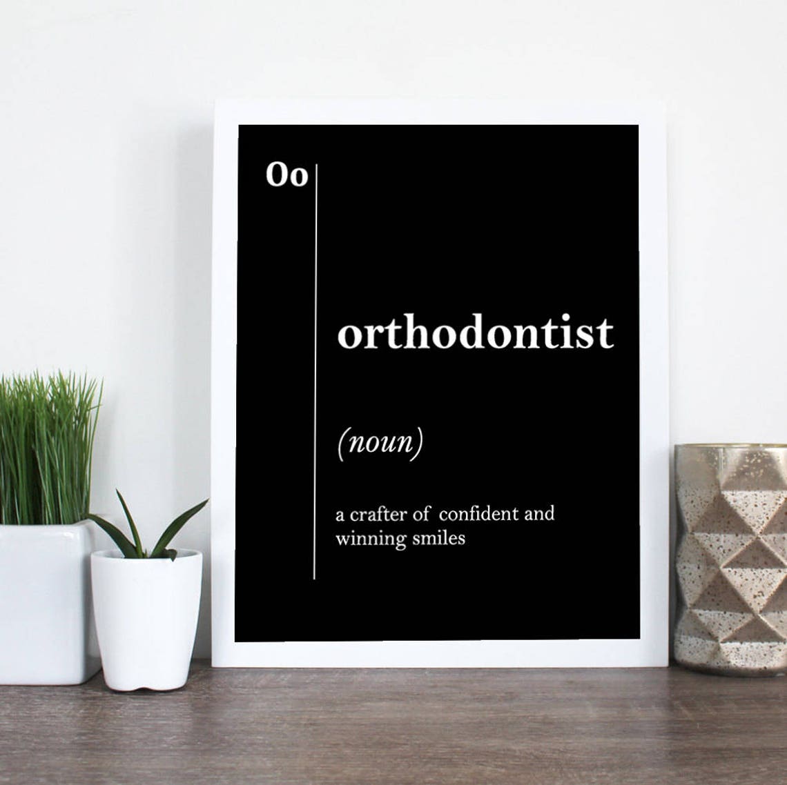 Orthodontist Funny Dictionary Definition Dental Typography Poster - Image 2