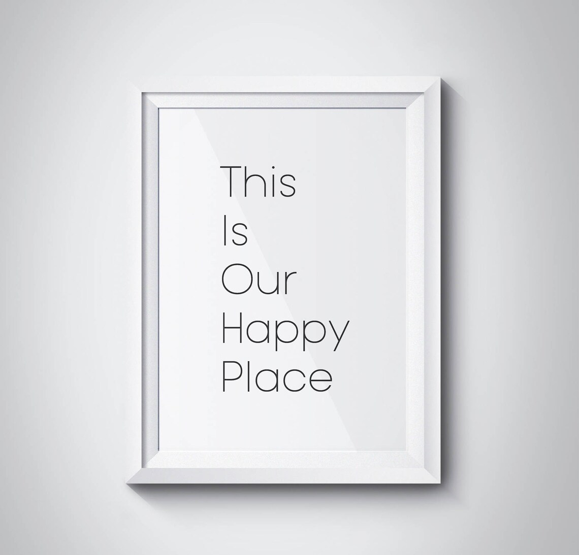 This Is Our Happy Place Family Home Quote Minimalist Gift Poster