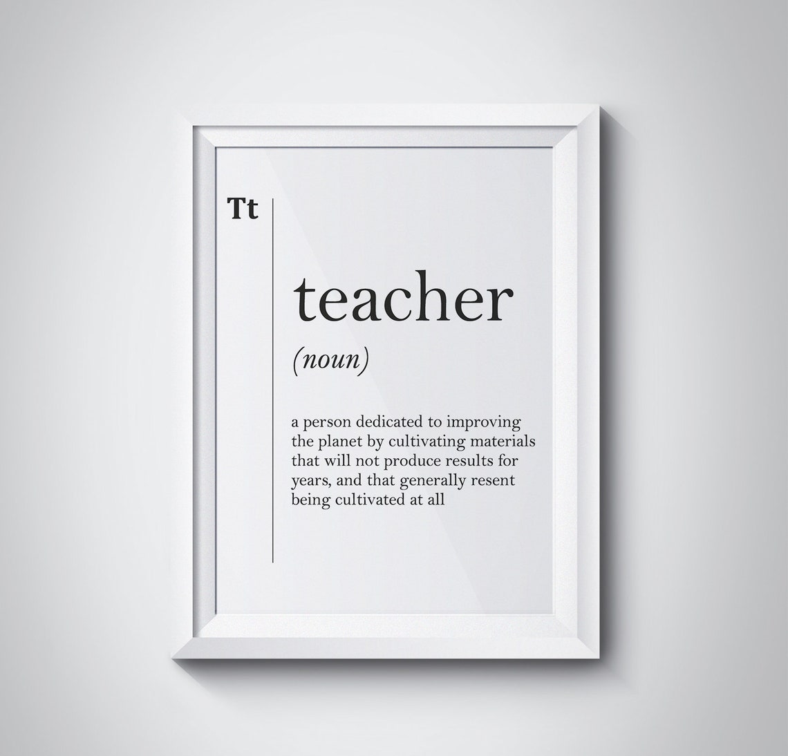 Teacher Funny Definition School Gift Education Humor Dictionary Poster