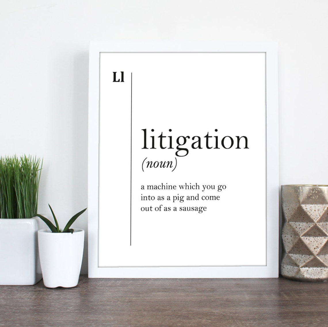 Litigation Definition Lawyer Gift Lawyer Poster Lawyer Office Law Art Law Humor Police Office Decor Police Officer Gift Coworker Gift Print - Image 2