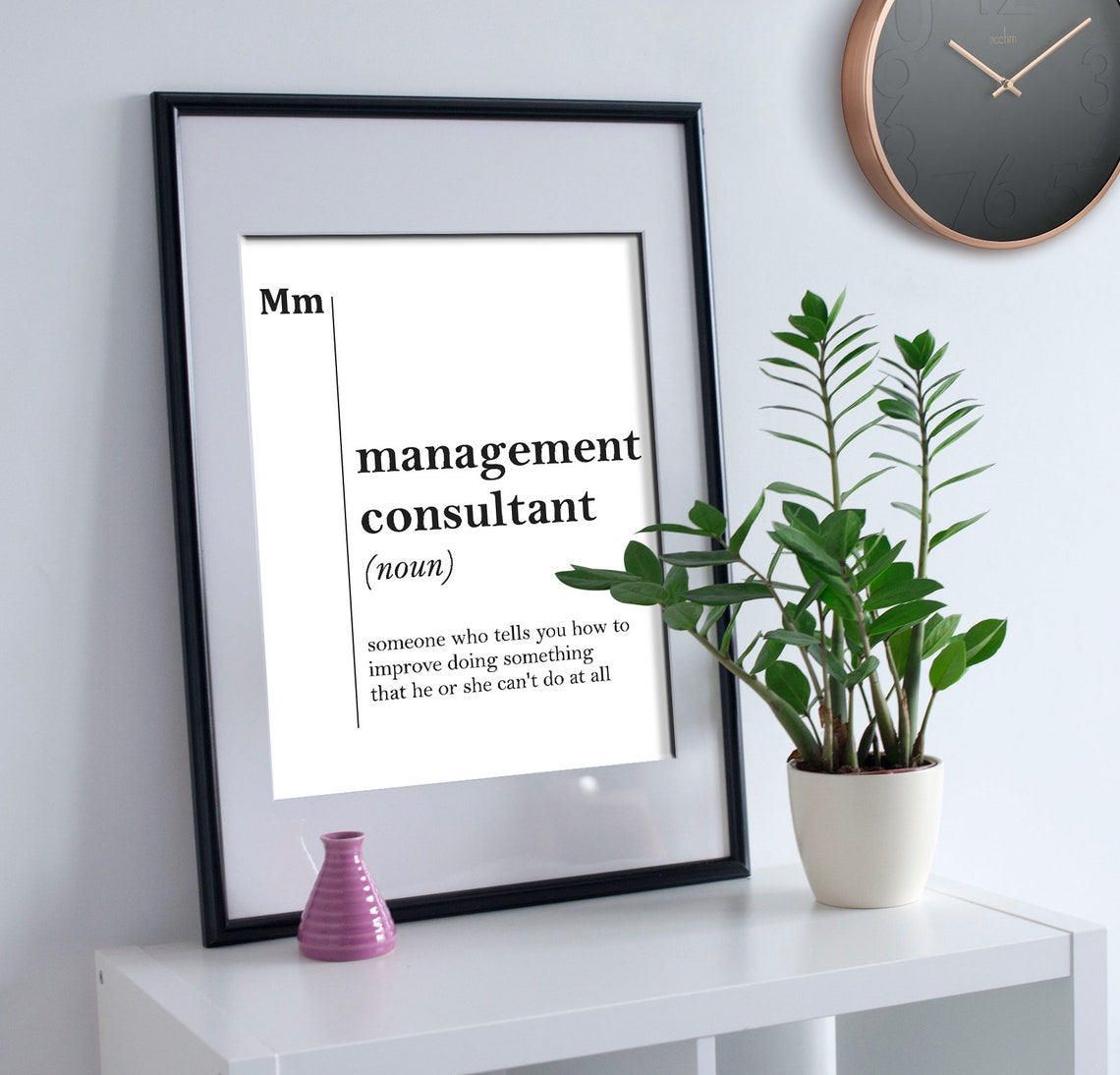 Management Consultant Funny Dictionary Definition Office Poster - Image 2