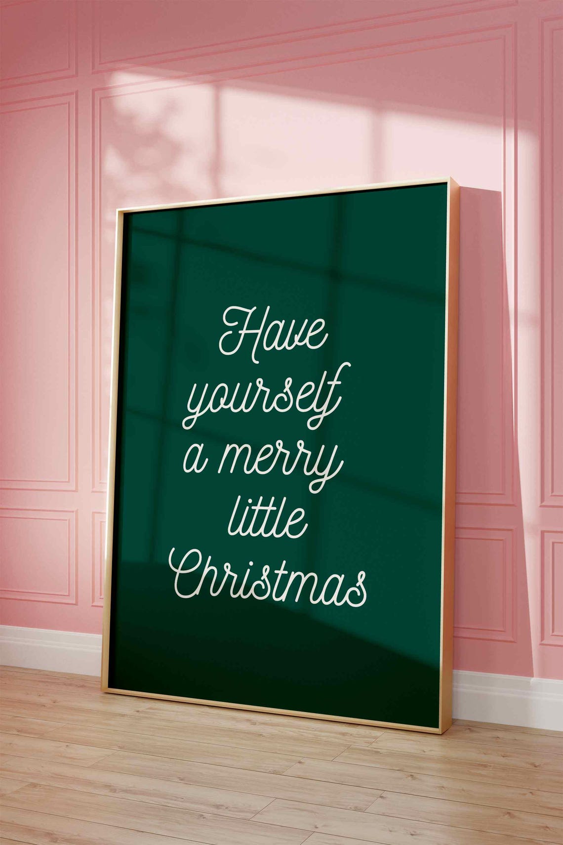 Classic Have Yourself A Merry Little Christmas Script Quote Poster - Image 3