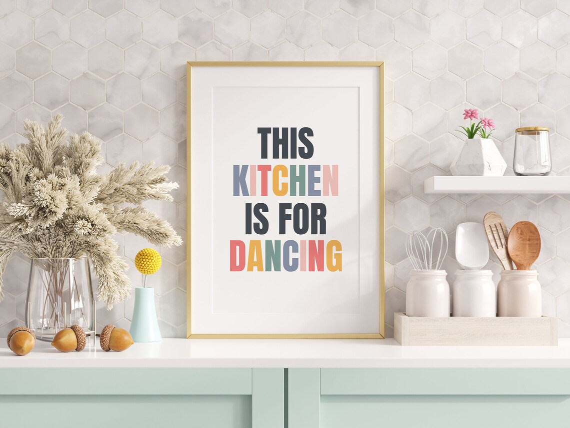 This Kitchen Is For Dancing Kitchen Decor Poster - Image 2