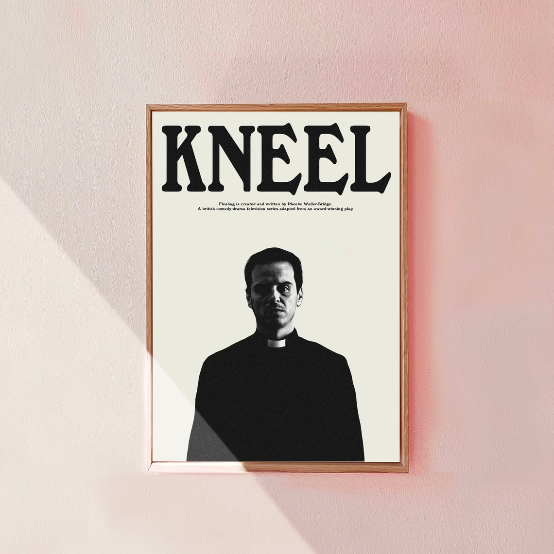 Fleabag Kneel Priest Monochrome British Comedy TV Series Poster - Image 2