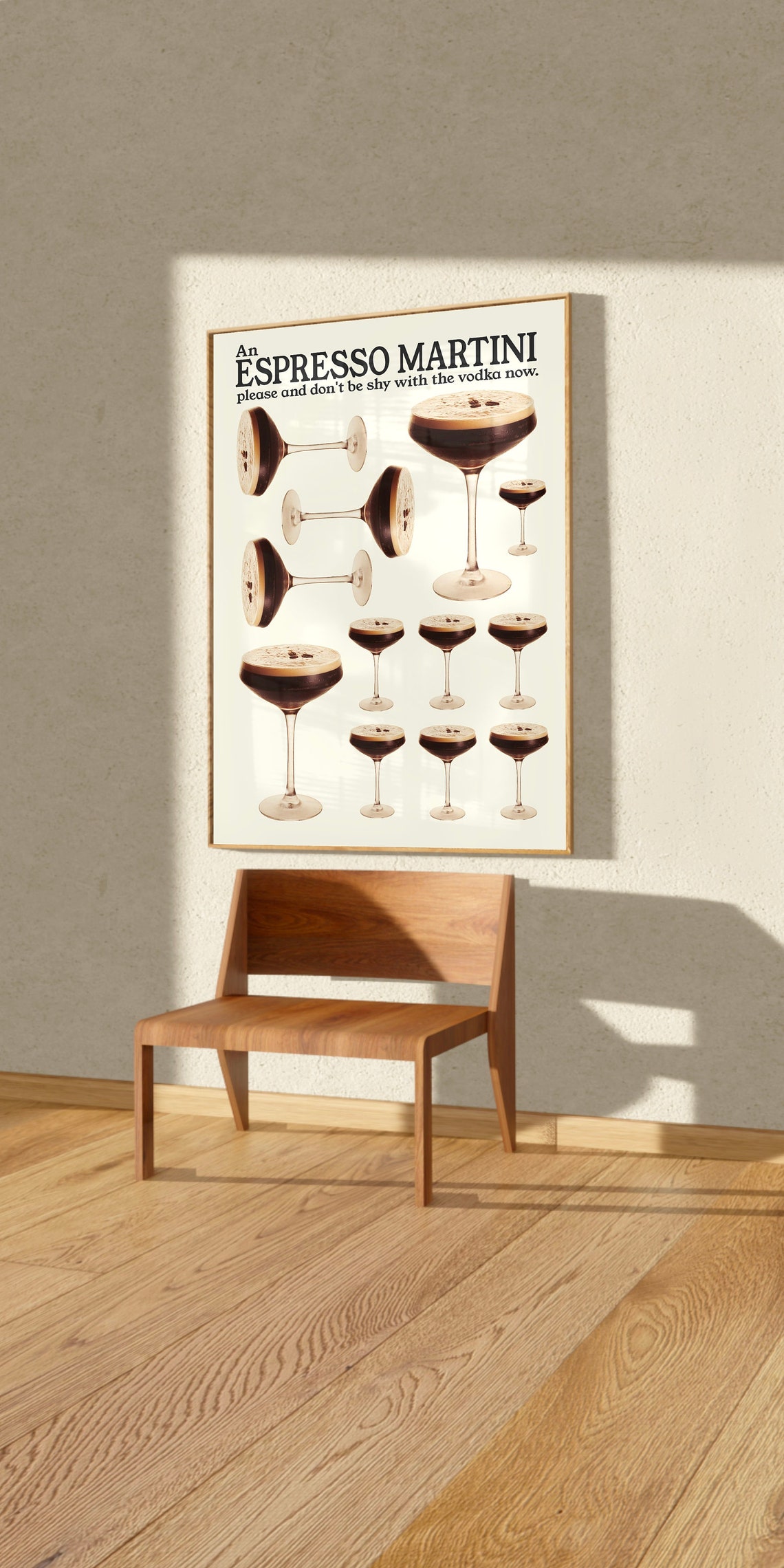 Espresso Martini Please Funny Cocktail Glasses Bar Cart Art Poster - Image 2