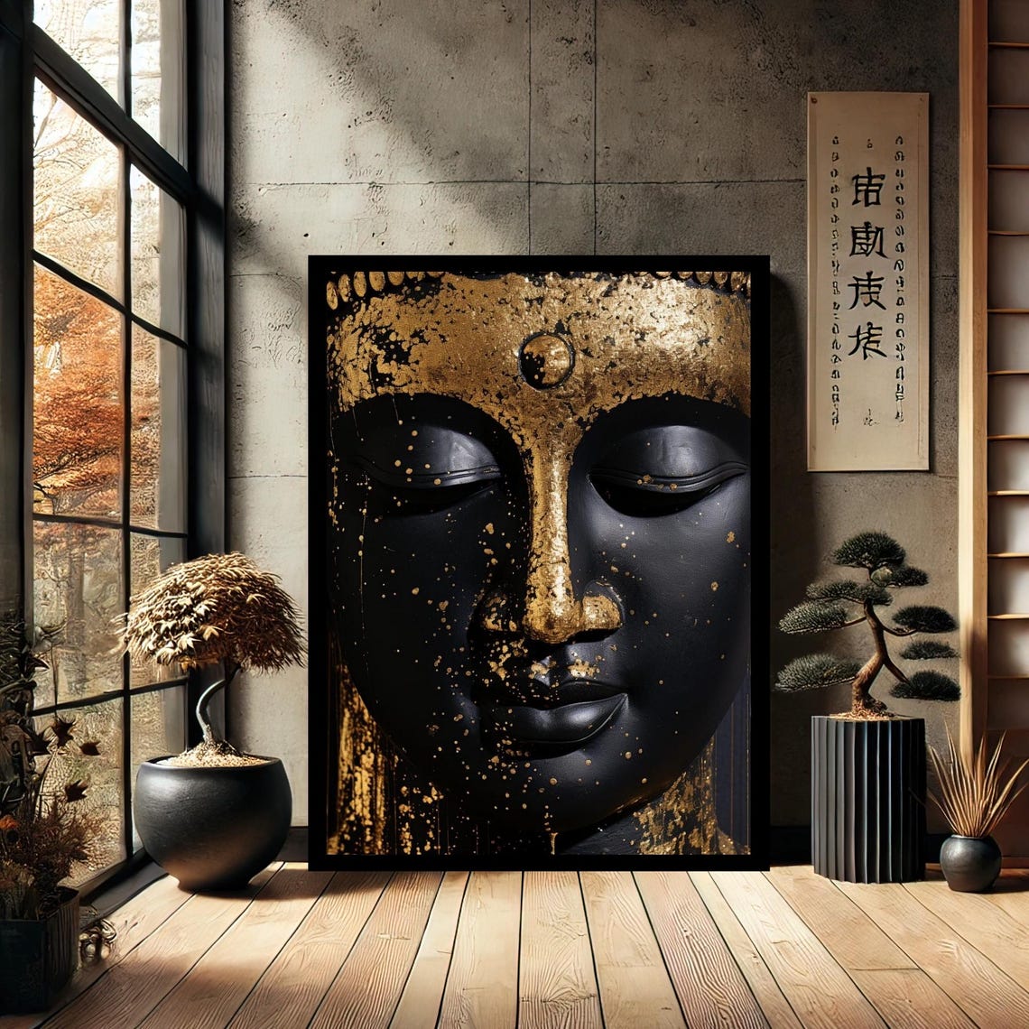 Colorful Buddha Buddhism Canvas Print Painting Wall Art Modern Abstract Home Decor