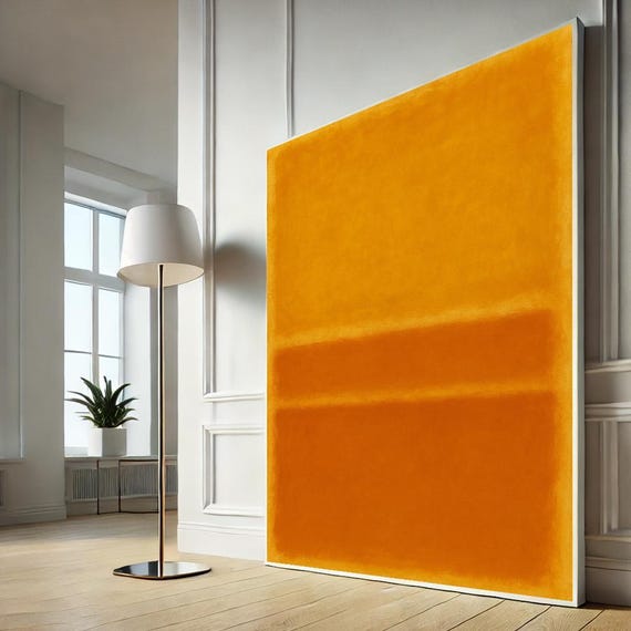 Mark Rothko Orange Yellow Canvas Abstract Color Field Wall Art Minimalist Modern Print Home Decor Ready To Hang