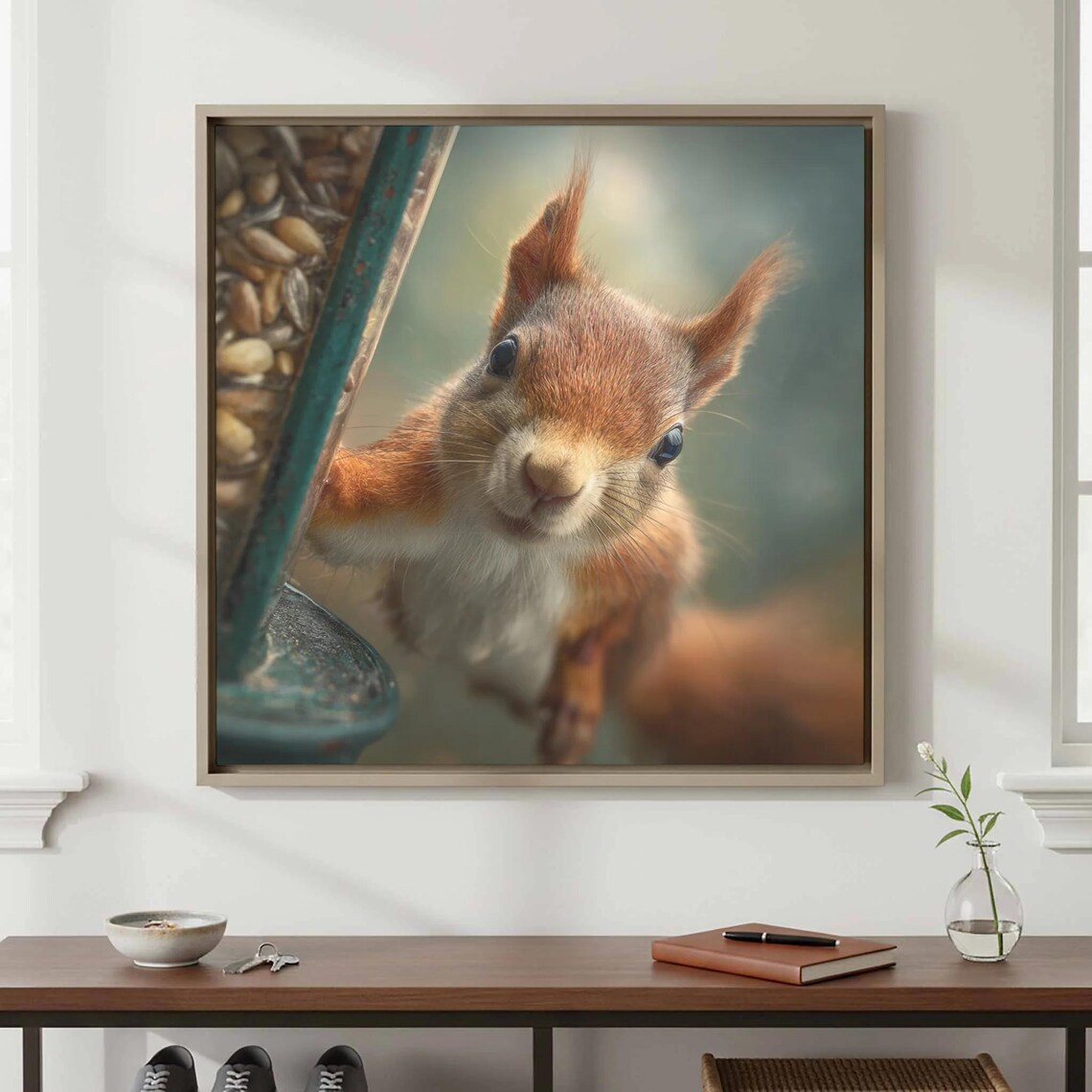 Red Squirrel Nature Wall Art Wildlife Canvas Print