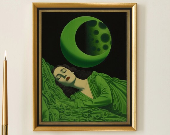 Green Dreams Unique Canvas Art Print