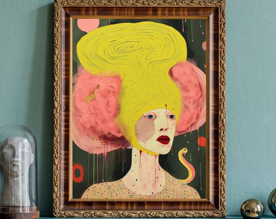 Bernadette And Her Sisters No4 Unique Canvas Art Print