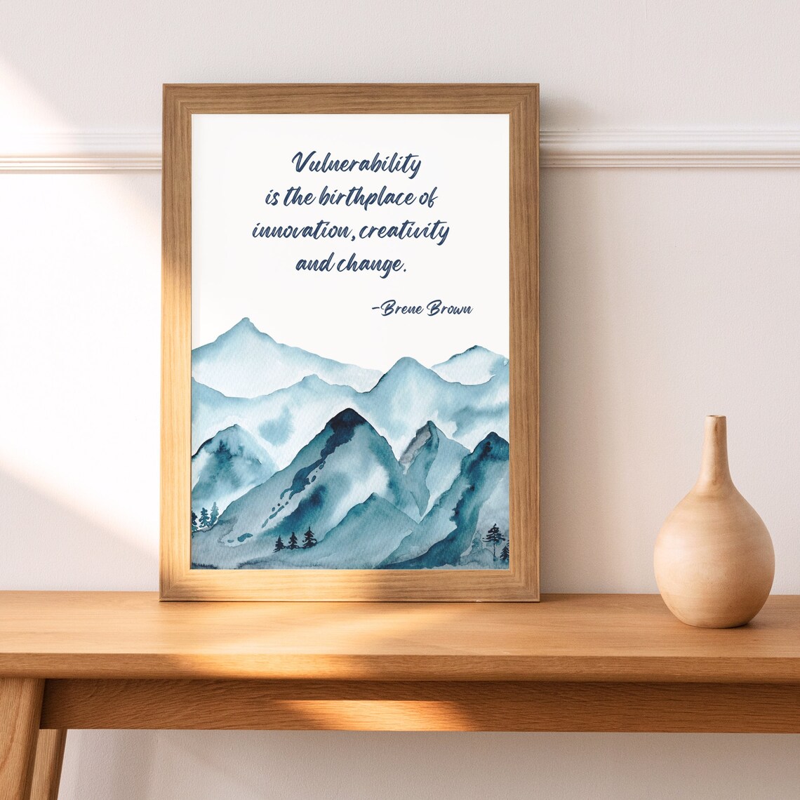 Brene Brown Vulnerability Birthplace Of Creativity Mountain Poster - Image 3
