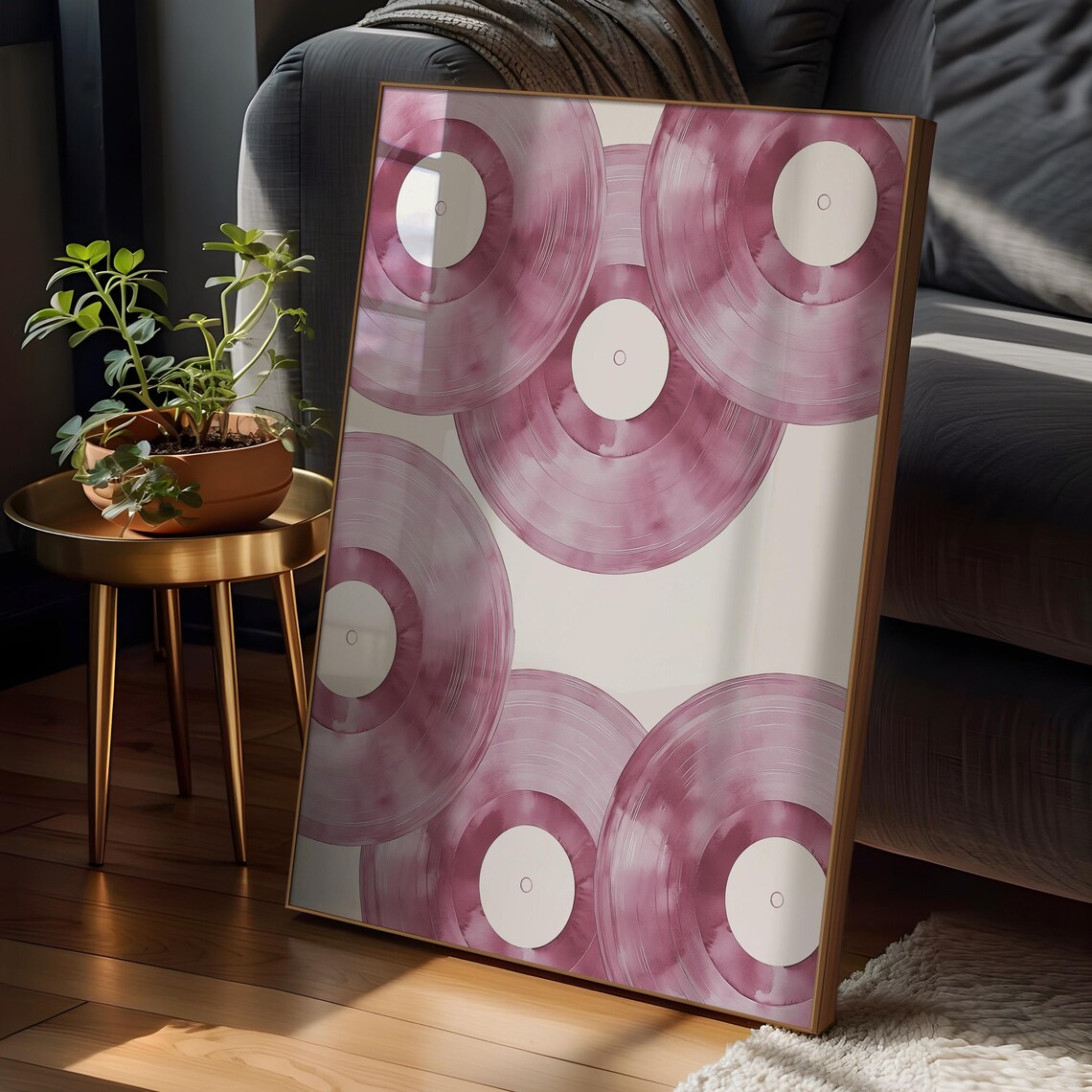 Pink Vinyl Record - Retro Music Poster, Maximalist - Image 3
